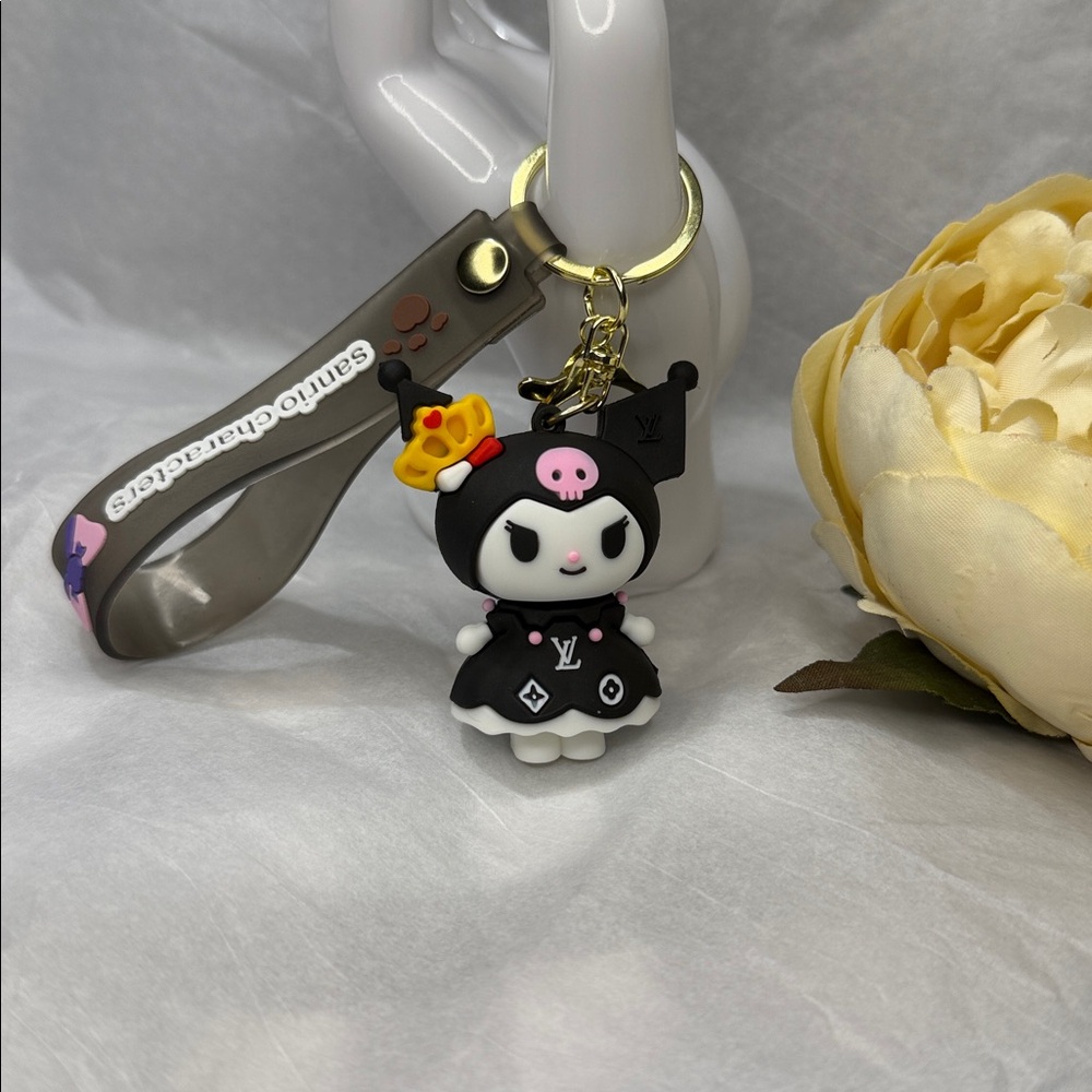 Cute Kuromi Keychain In Monogram Print - Picture 4 of 6